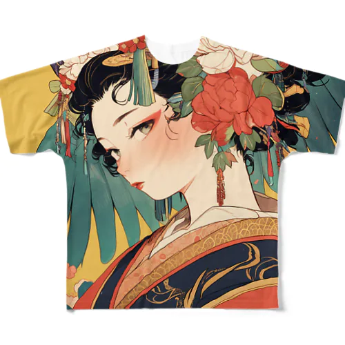 華やかな宮廷の姫 Marsa 106 All-Over Print T-Shirt