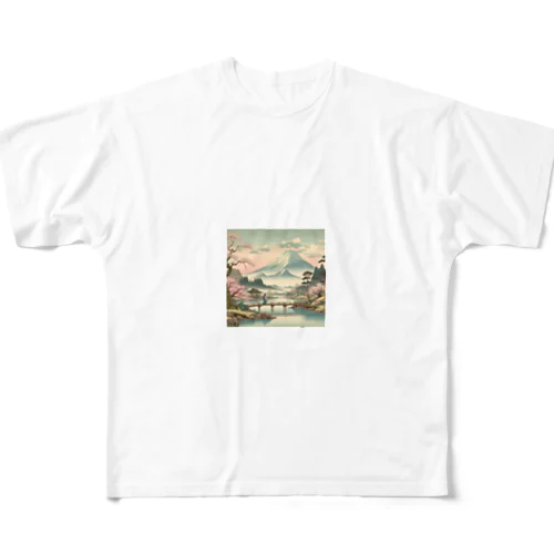 江戸時代の絵画風 All-Over Print T-Shirt
