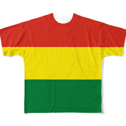 ボリビアの国旗 フルグラフィックTシャツ