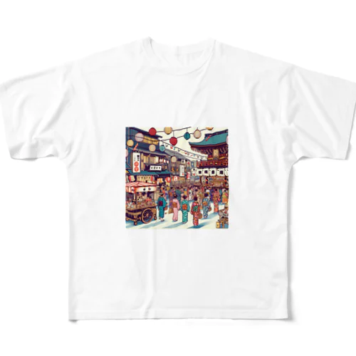 日本の祭り All-Over Print T-Shirt