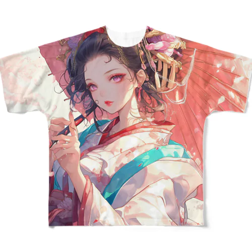春風に舞う桜のような貴女 Marsa 106 フルグラフィックTシャツ