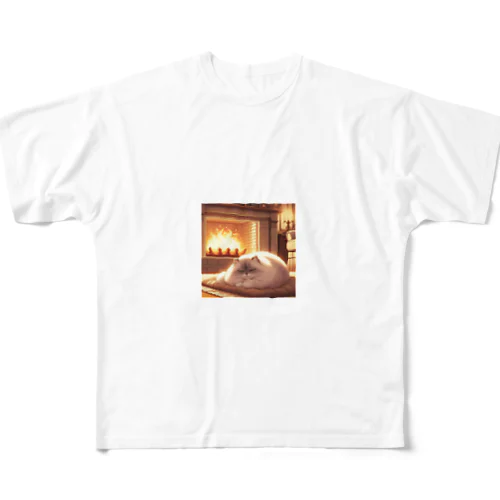 暖炉猫 All-Over Print T-Shirt