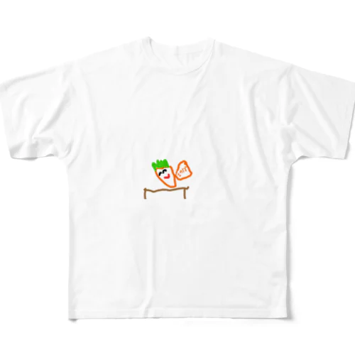 6さいが描いたおやすみにんじん フルグラフィックTシャツ