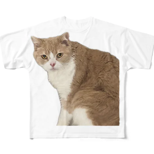 マシロくん猫グッズ フルグラフィックTシャツ