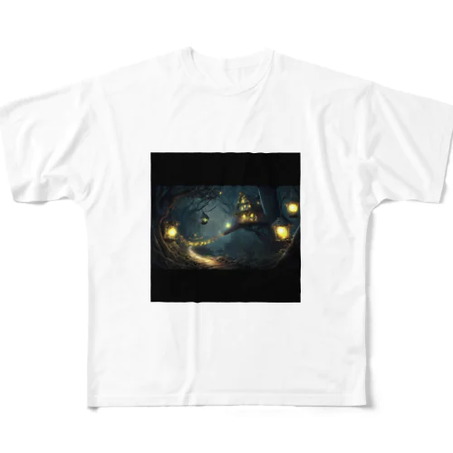 幻想的な夜 フルグラフィックTシャツ