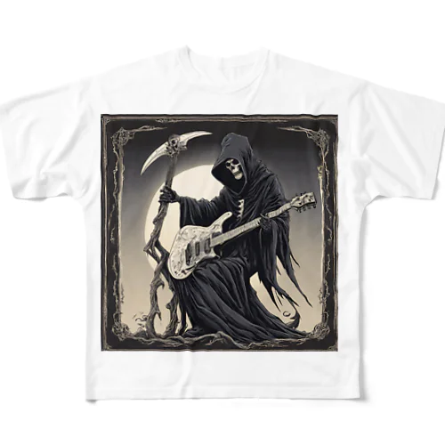 ギターを弾く死神さん All-Over Print T-Shirt