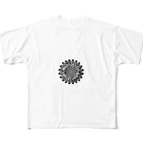 目が回る All-Over Print T-Shirt