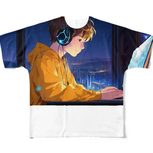 Typing Boy フルグラフィックTシャツ