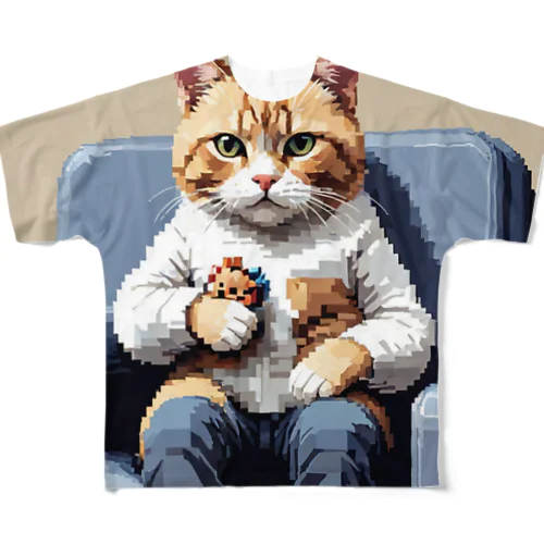 ボス猫ちゃん フルグラフィックTシャツ