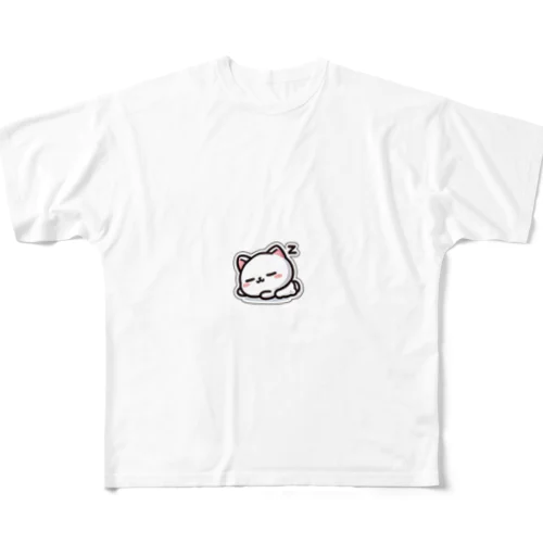 ふわふわの毛並みにうっとり フルグラフィックTシャツ