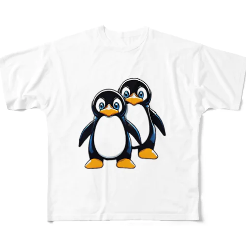 Muscle Penguin フルグラフィックTシャツ