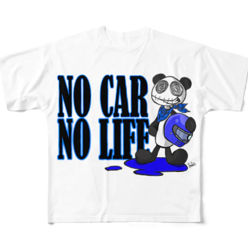 NO CAR　NO LIFE All-Over Print T-Shirt