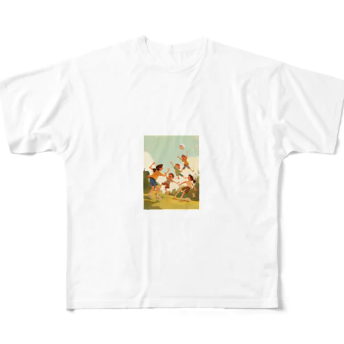 楽しそうな子供たち All-Over Print T-Shirt