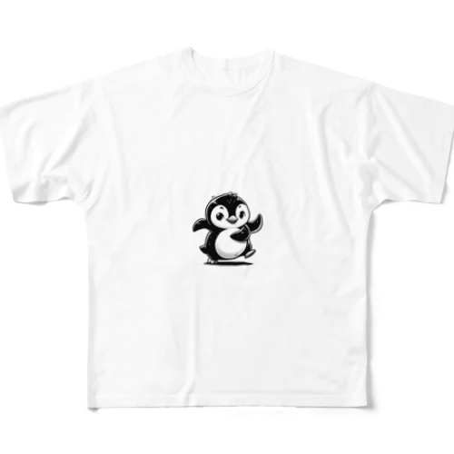 ペンギンのダンスタイム！ フルグラフィックTシャツ