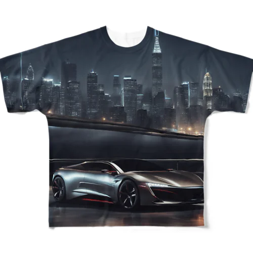 夜景と車🏙 フルグラフィックTシャツ