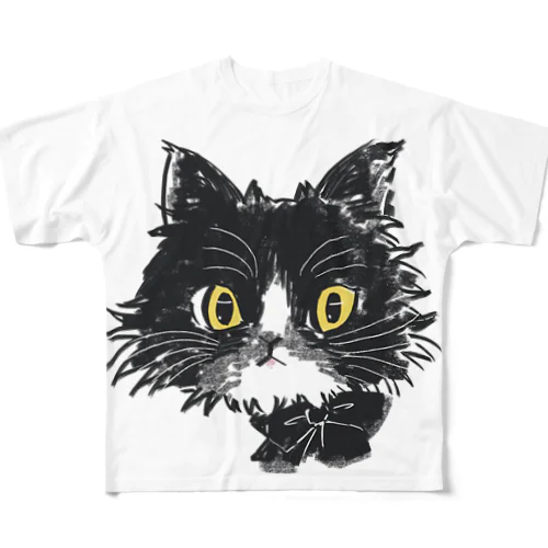 ハチワレさん集まれ！ All-Over Print T-Shirt