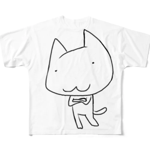 賢い猫 All-Over Print T-Shirt