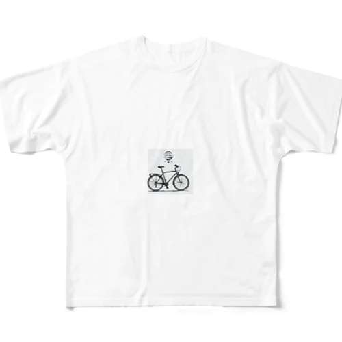 自転車ロゴ フルグラフィックTシャツ