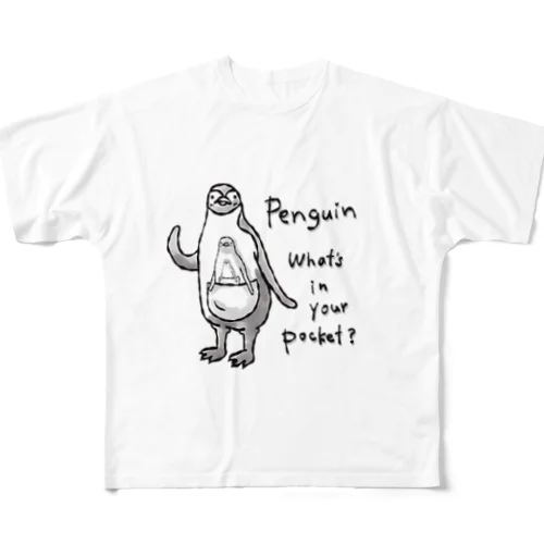 ペンギンポケット フルグラフィックTシャツ