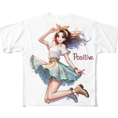 POSITIVE GIRL フルグラフィックTシャツ