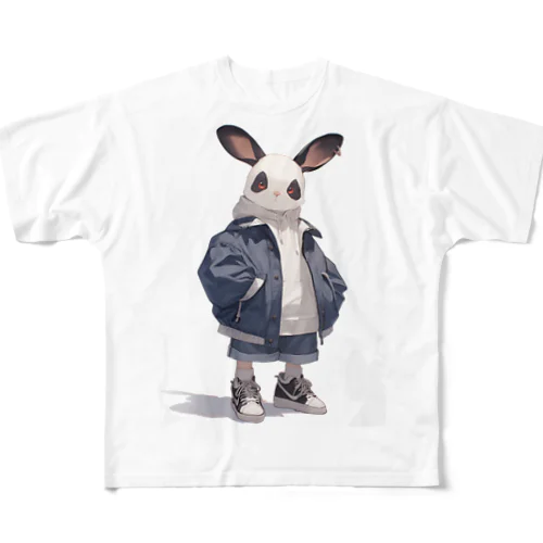 うさぎ君 BeeBee 1786 フルグラフィックTシャツ