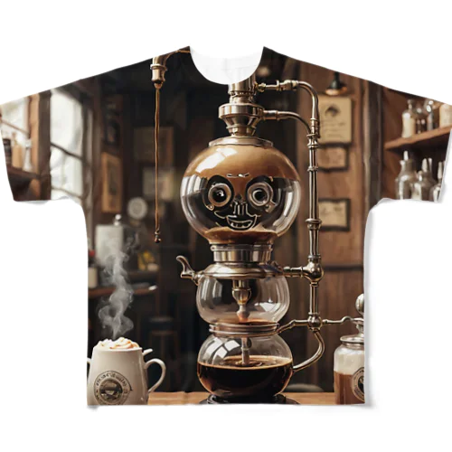 サイフォン式コーヒーメーカー妖怪　メチャスタ All-Over Print T-Shirt