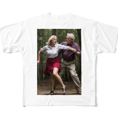 老人の勘違い All-Over Print T-Shirt