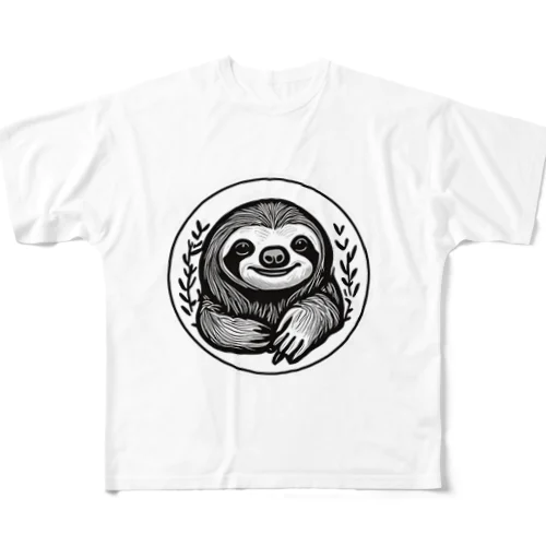 ナマケモノのナモちゃん フルグラフィックTシャツ