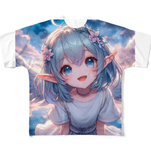 可愛い少女の天使✨ フルグラフィックTシャツ