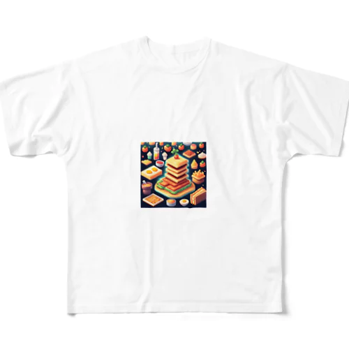 ピクセル食材 フルグラフィックTシャツ