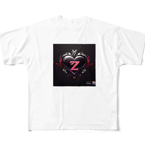 Black heart All-Over Print T-Shirt