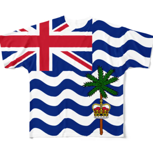 イギリス領インド洋地域の旗 フルグラフィックTシャツ