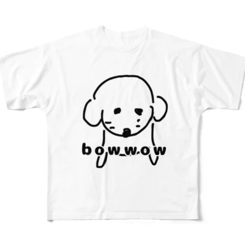 犬 フルグラフィックTシャツ