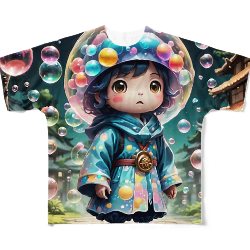 シャボン玉妖怪　パプル All-Over Print T-Shirt