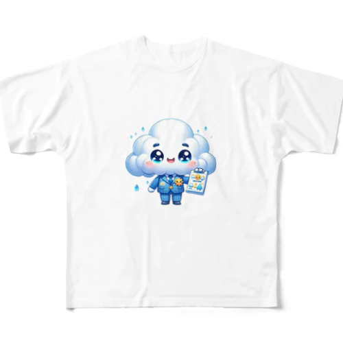 くもっ子 フルグラフィックTシャツ