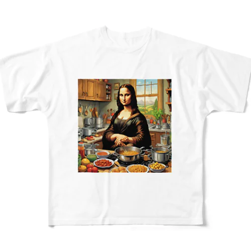 料理するモナ・リザ All-Over Print T-Shirt