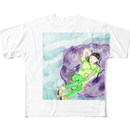 人生をユルく、はみ出していこう All-Over Print T-Shirt