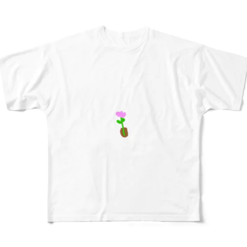 6さいが描いたお花 フルグラフィックTシャツ