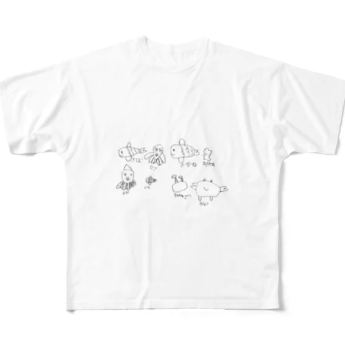 つむぎの水族館 All-Over Print T-Shirt