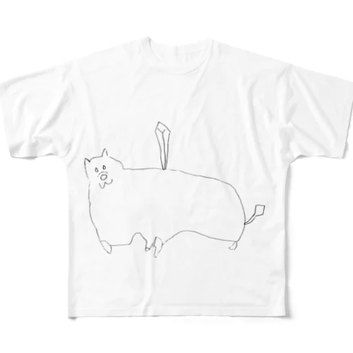 剣犬（けんいぬ） All-Over Print T-Shirt