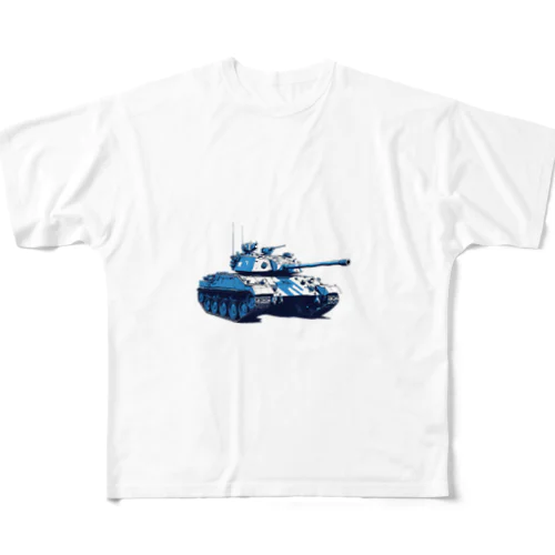 戦車イラスト04 フルグラフィックTシャツ