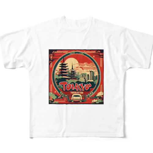 東京っぽいロゴ All-Over Print T-Shirt