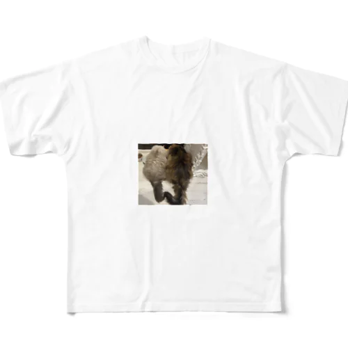 ニャンズ後ろ姿🐾 All-Over Print T-Shirt