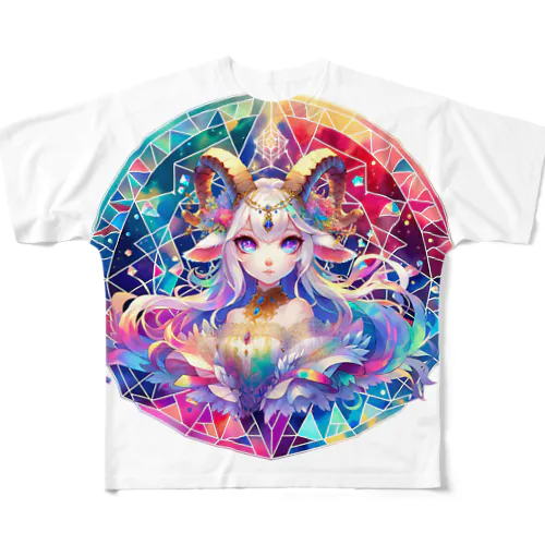 牧神パーンに奉献する清廉な山羊姫🐐 All-Over Print T-Shirt