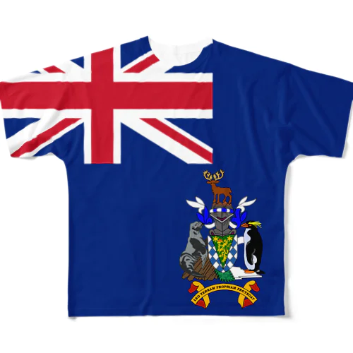 サウスジョージア・サウスサンドウィッチ諸島の旗 All-Over Print T-Shirt