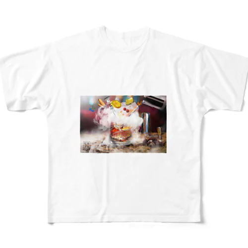 東京切子ロックグラス All-Over Print T-Shirt