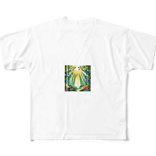 竹林の太陽 All-Over Print T-Shirt