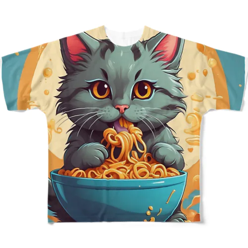 スパゲティーが美味しい アメジスト 2846 フルグラフィックTシャツ