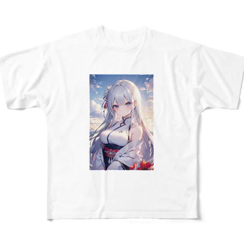 優しい巫女 All-Over Print T-Shirt