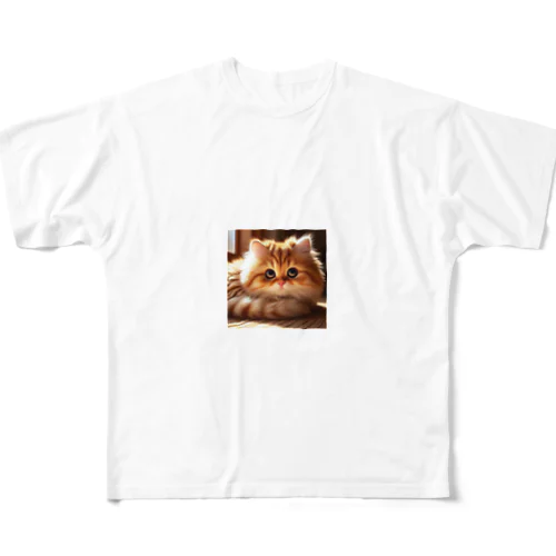 猫大好きのグッズ フルグラフィックTシャツ